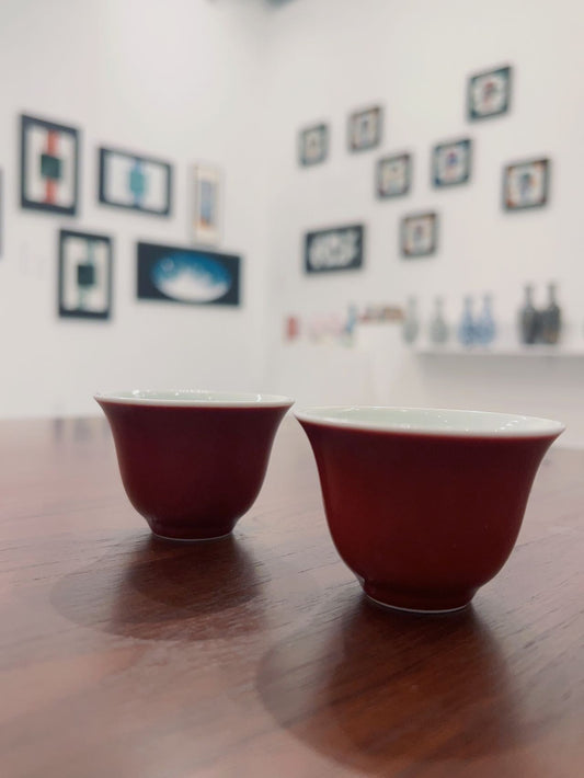 Sacrificial Red Bell Tea Cup (祭紅鈴鐺杯)