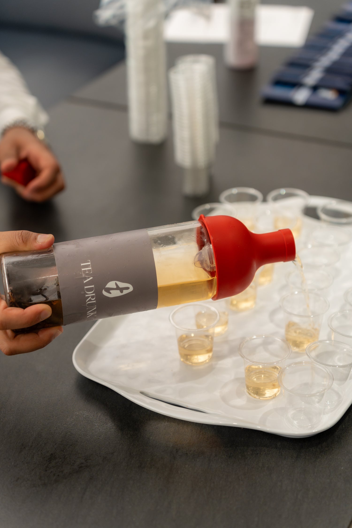 Cold brew tasting at a Tea Drunk event